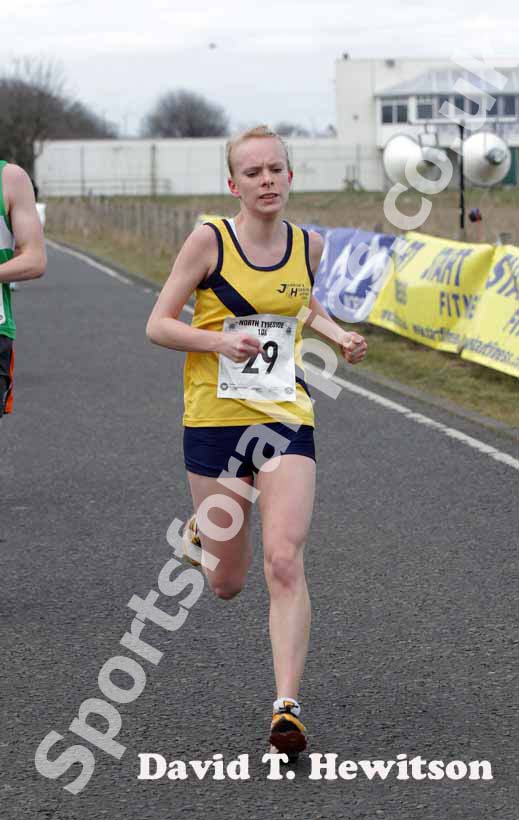Alex Snook (Jarrow) finishing 3rd in the North Tyneside 10k Road Race.